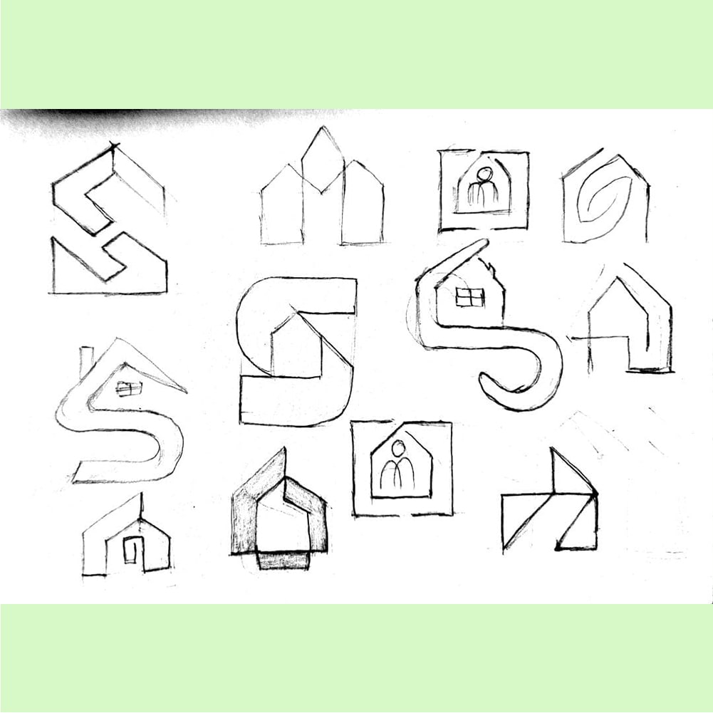 Logo Design with Stylized ‘S’ and Home Concept